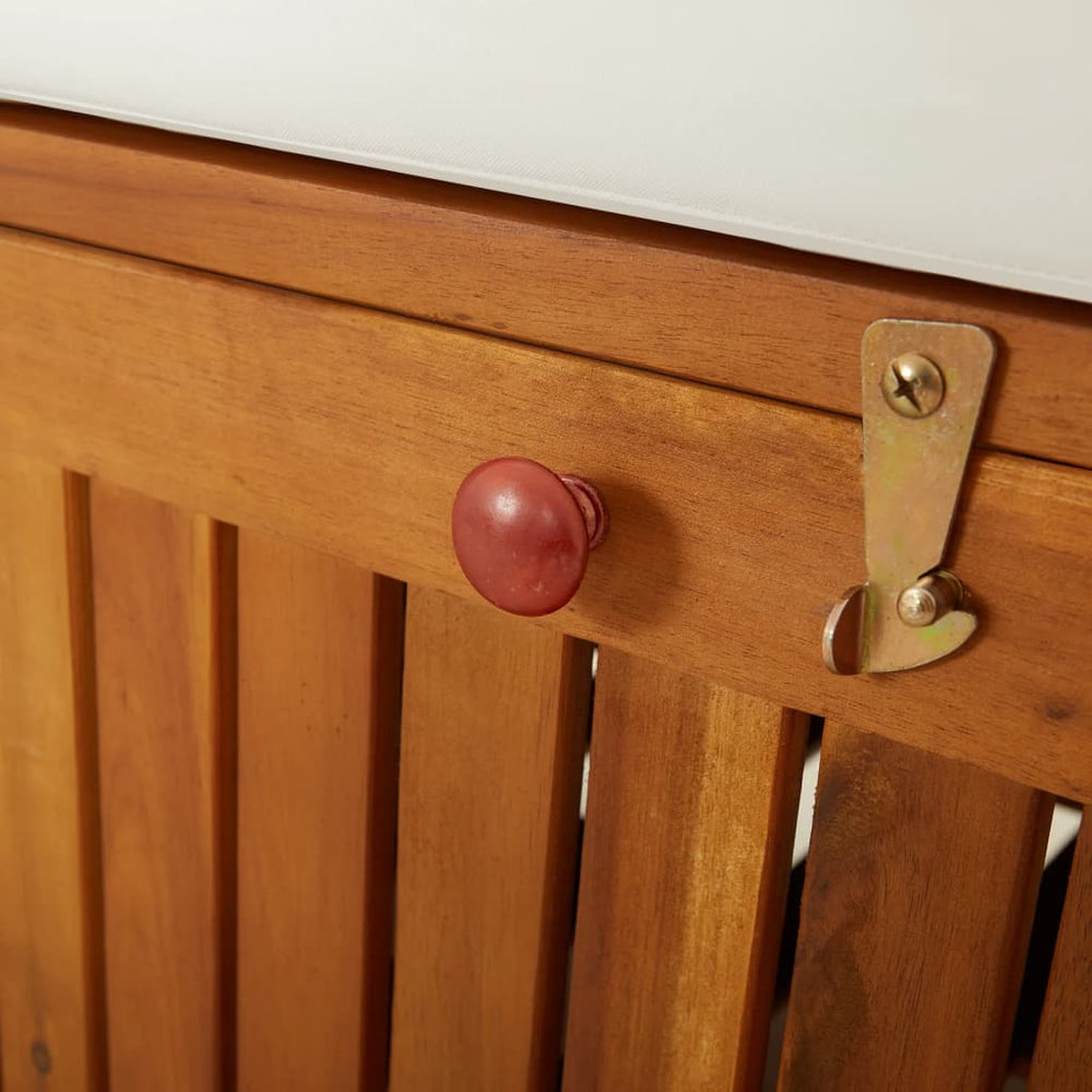 Opbergbankje met kussen 148 cm massief acaciahout MeubelReus