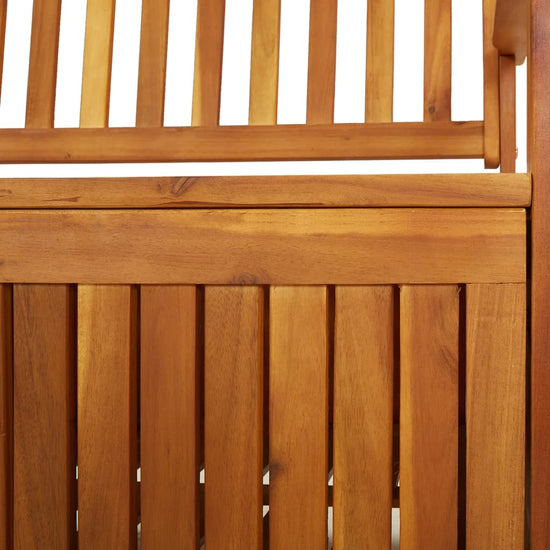 Opbergbankje met kussen 148 cm massief acaciahout MeubelReus