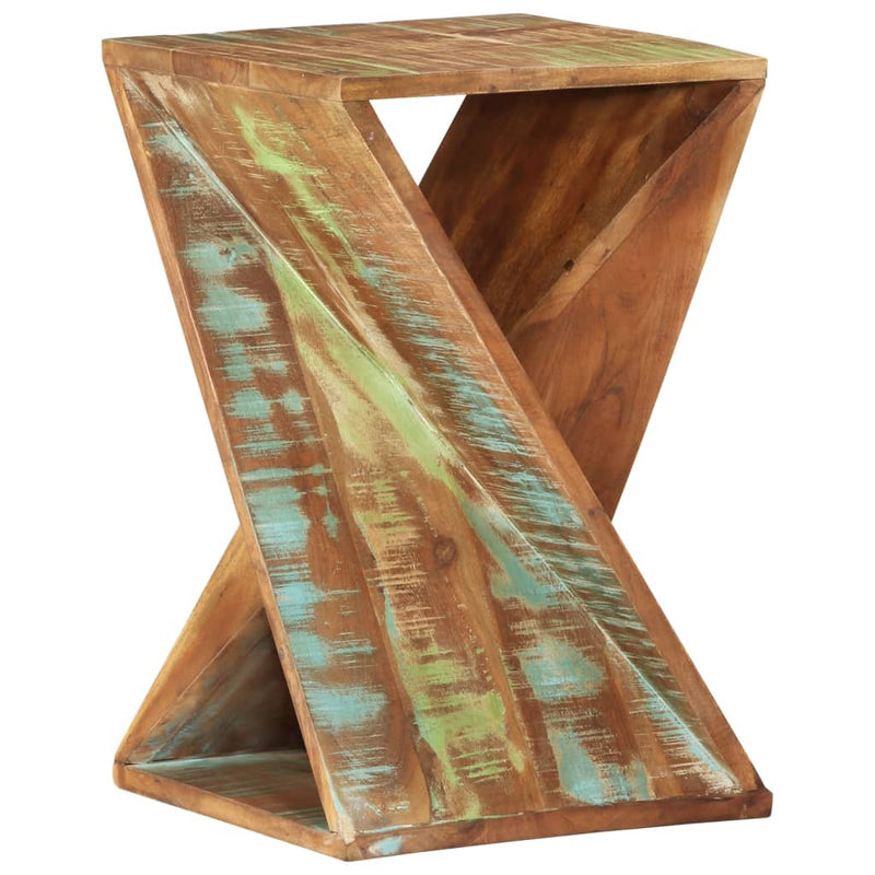 Bijzettafel 35x35x55 cm massief gerecycled hout MeubelReus