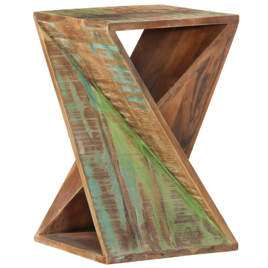 Bijzettafel 35x35x55 cm massief gerecycled hout MeubelReus