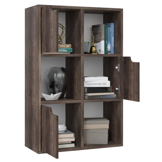 Boekenkast 60x27,5x88 cm spaanplaat gerookt eiken MeubelReus