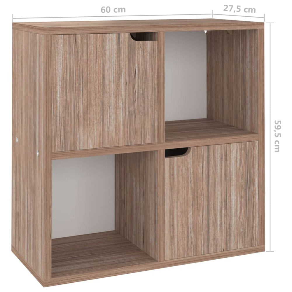 Boekenkast 60x27,5x59,5 cm spaanplaat grijs sonoma eiken MeubelReus