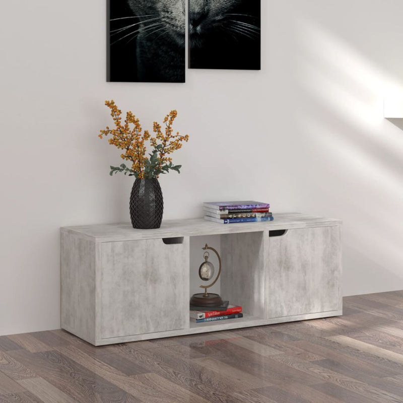 Tv-meubel 88,5x27,5x30,5 cm spaanplaat betongrijs MeubelReus