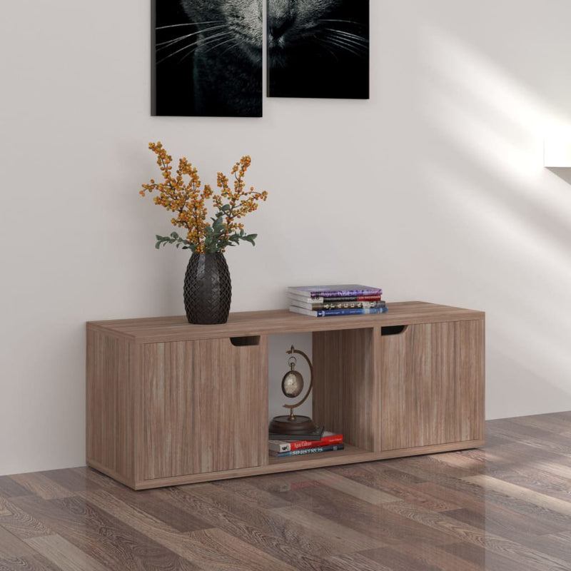 Tv-meubel 88,5x27,5x30,5 cm spaanplaat grijs sonoma eiken MeubelReus
