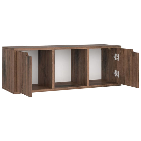 Tv-meubel 88,5x27,5x30,5 cm spaanplaat gerookt eiken MeubelReus