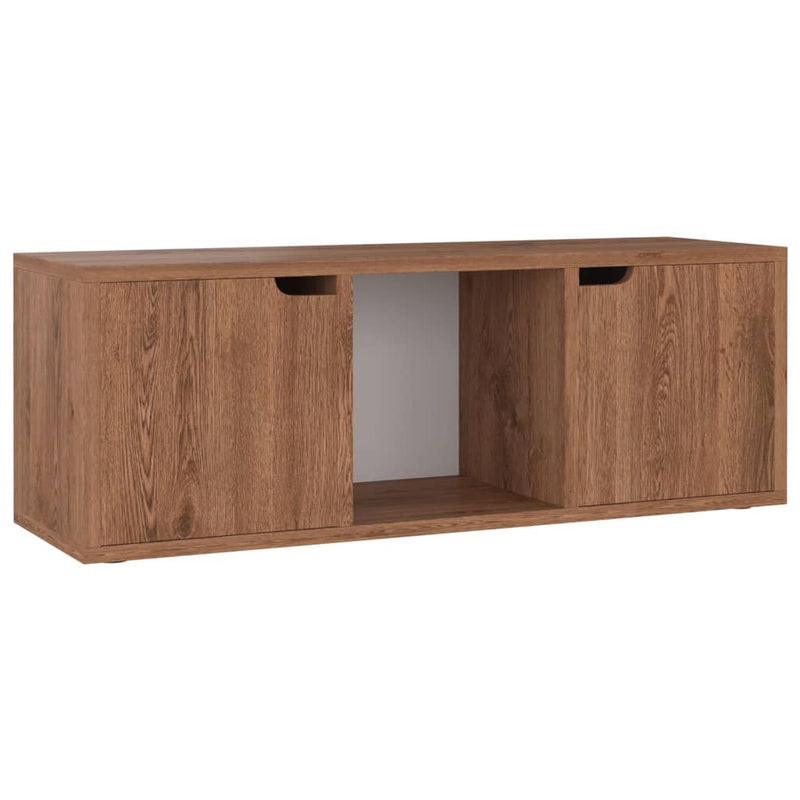 Tv-meubel 88,5x27,5x30,5 cm spaanplaat bruin eiken MeubelReus