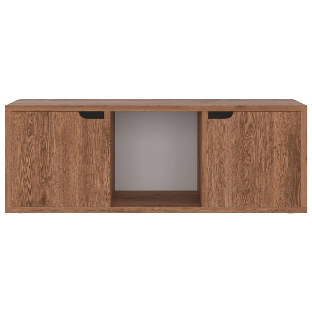 Tv-meubel 88,5x27,5x30,5 cm spaanplaat bruin eiken MeubelReus