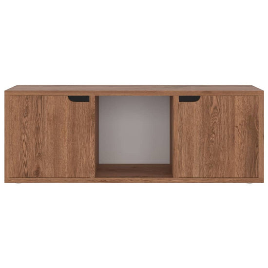 Tv-meubel 88,5x27,5x30,5 cm spaanplaat bruin eiken MeubelReus