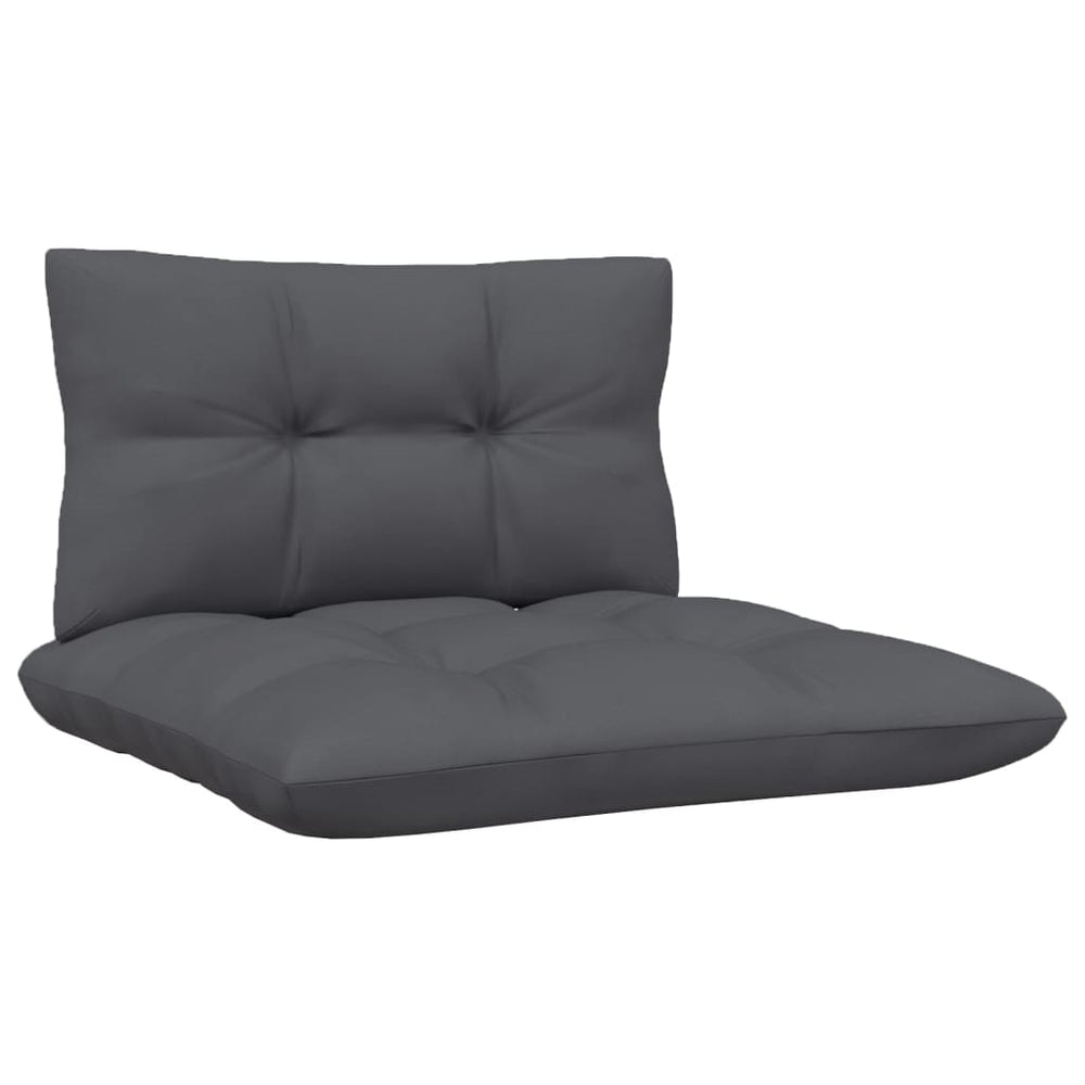 3-delige Loungeset met kussens massief grenenhout zwart MeubelReus