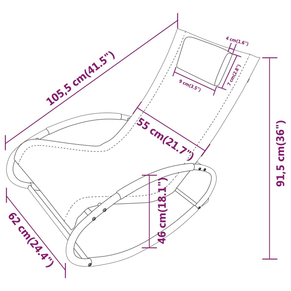 Ligbed met kussen staal en textileen zwart MeubelReus
