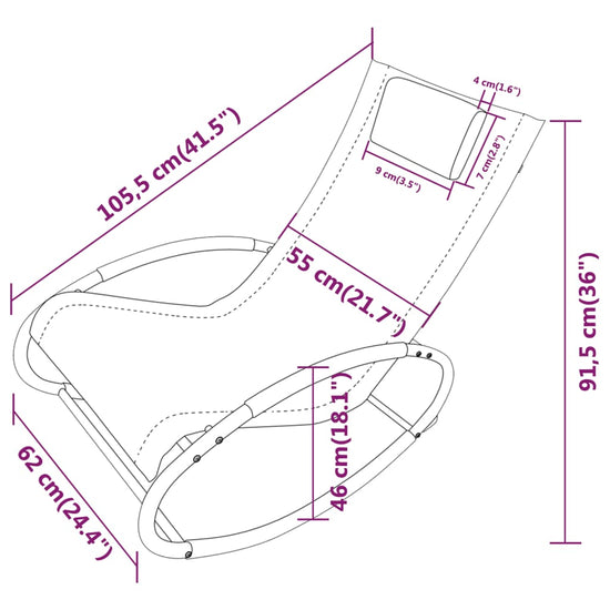 Ligbed met kussen staal en textileen zwart MeubelReus