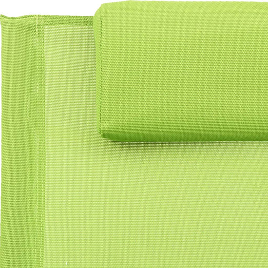Ligbed met kussen staal en textileen groen MeubelReus