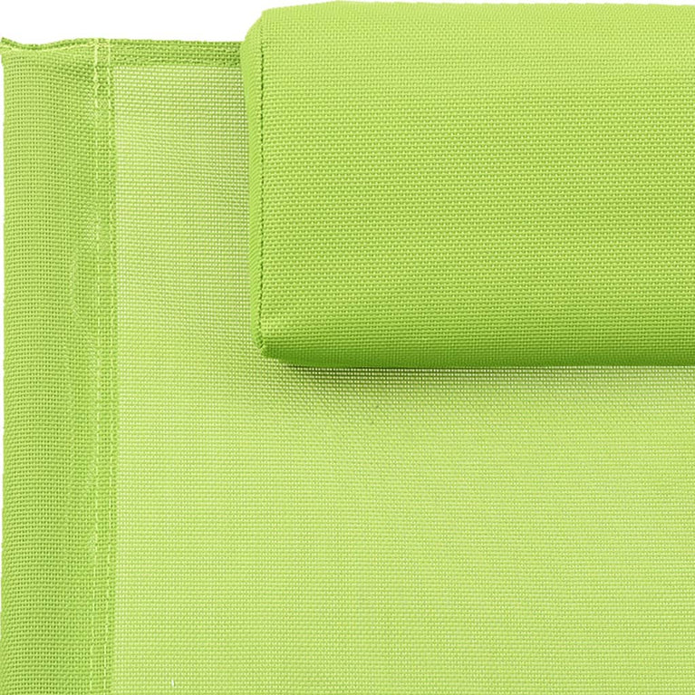 Ligbed met kussen staal en textileen groen MeubelReus