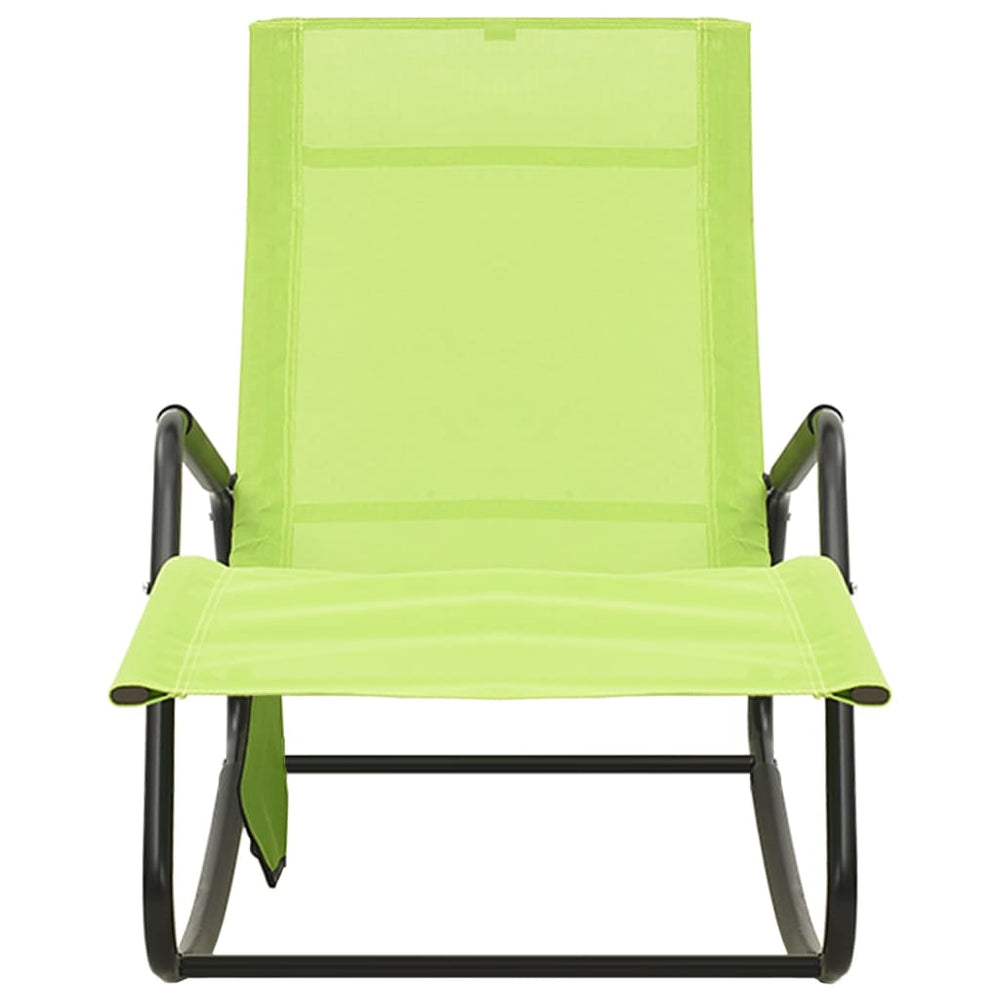 Ligbed staal en textileen groen MeubelReus
