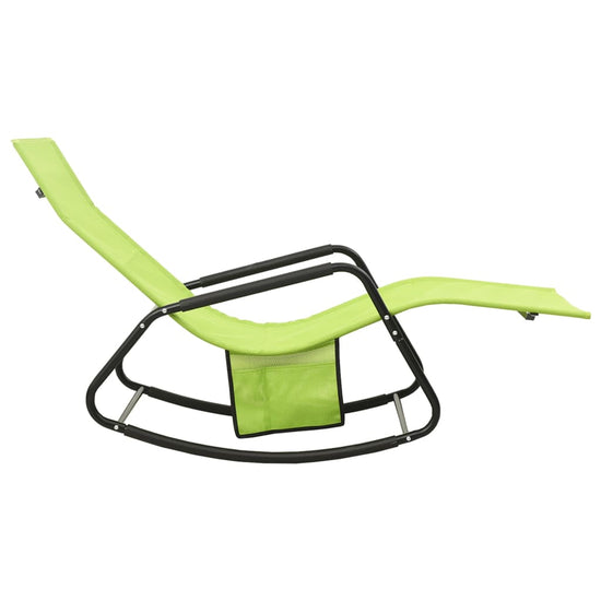 Ligbed staal en textileen groen MeubelReus