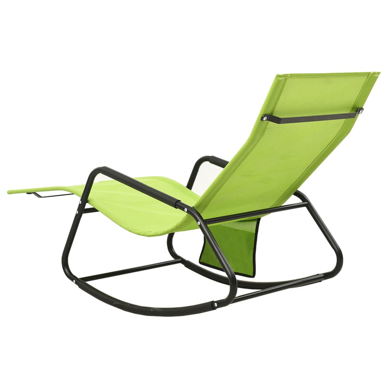 Ligbed staal en textileen groen MeubelReus