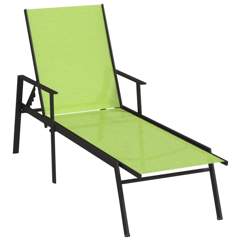Ligbed staal en textileen stof groen MeubelReus
