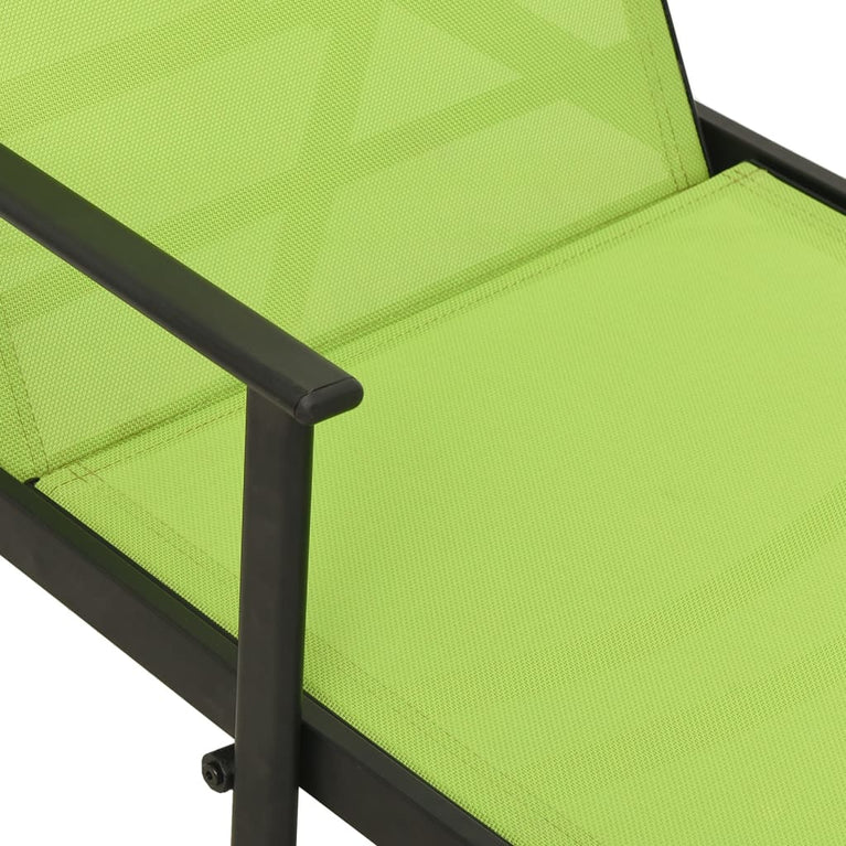Ligbed staal en textileen stof groen MeubelReus