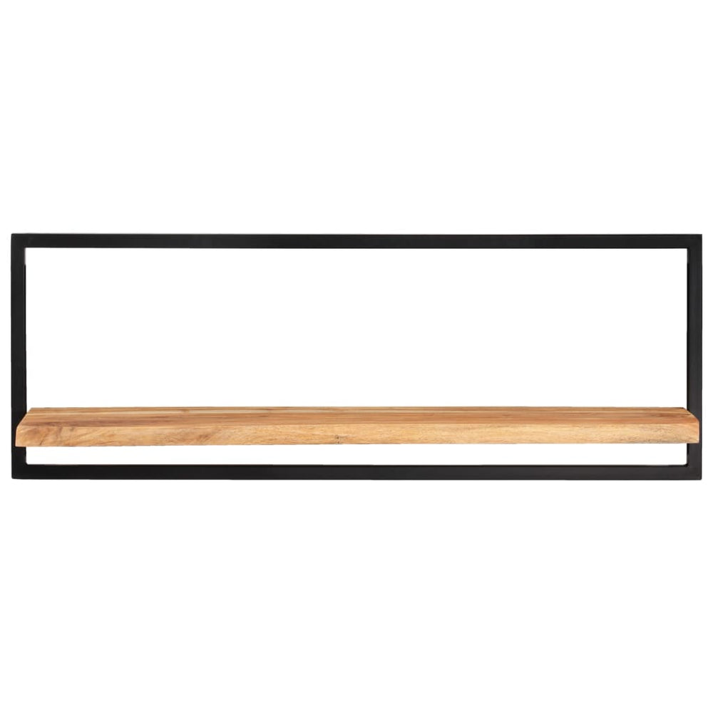 Wandschappen 2 st 100x24x35 cm massief acaciahout en staal MeubelReus