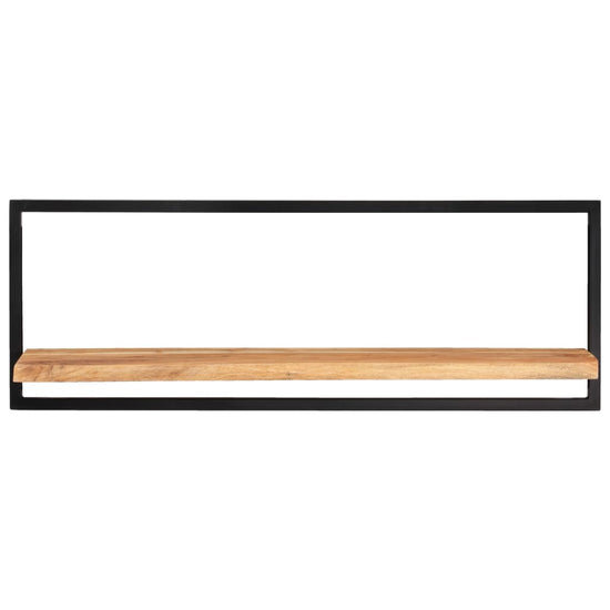 Wandschappen 2 st 100x24x35 cm massief acaciahout en staal MeubelReus