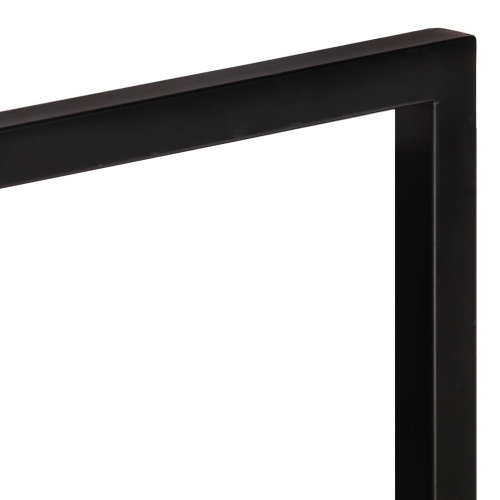Wandschappen 2 st 80x25x35 cm massief acaciahout en staal MeubelReus