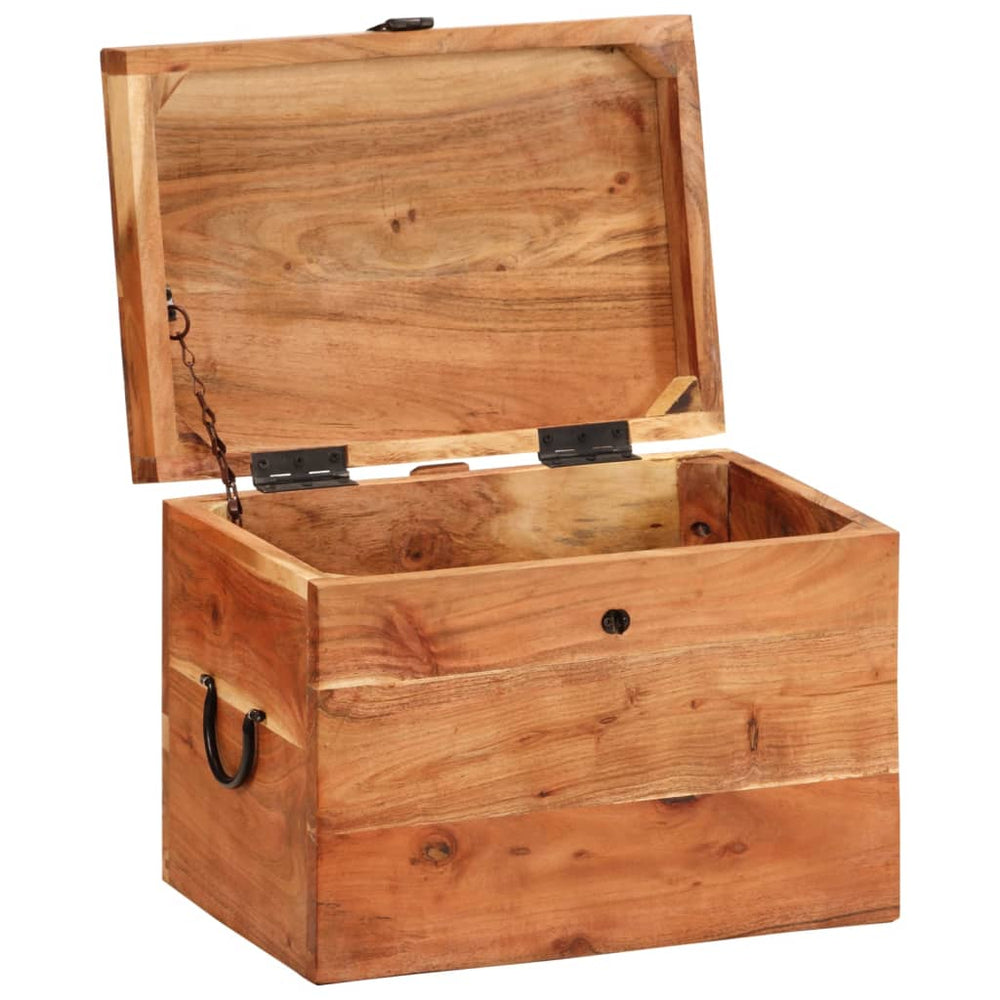 Opbergbox 39x28x31 cm massief acaciahout MeubelReus