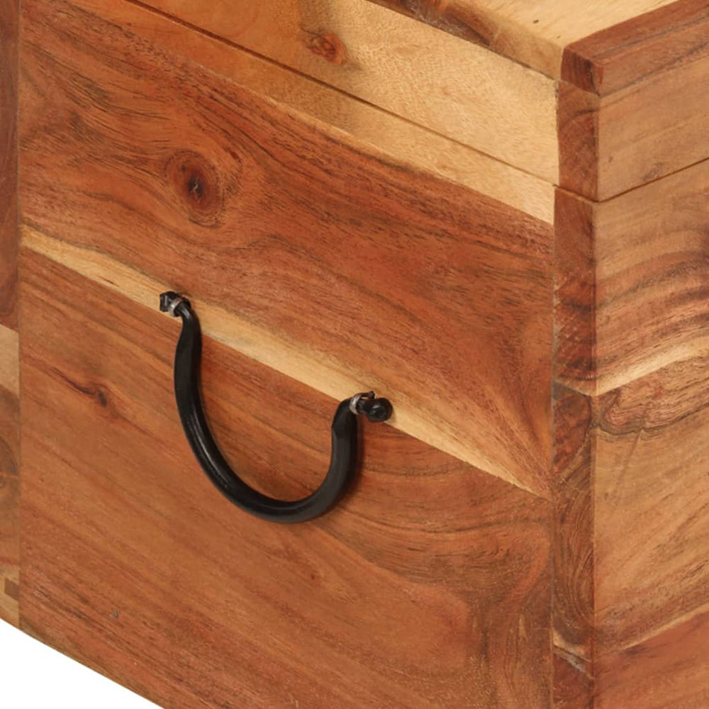 Opbergbox 39x28x31 cm massief acaciahout MeubelReus