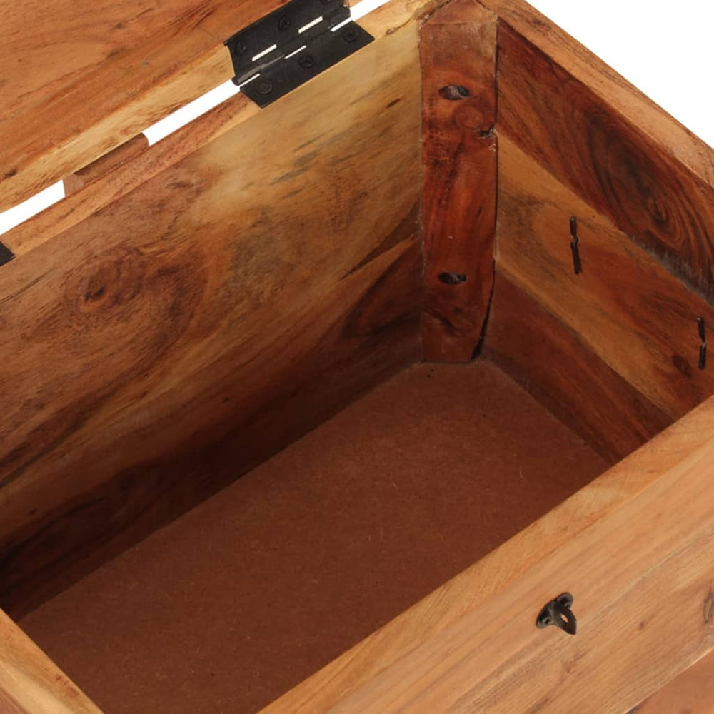 Opbergbox 39x28x31 cm massief acaciahout MeubelReus
