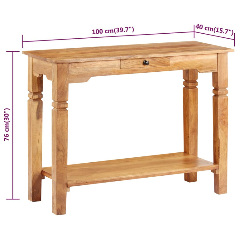 Wandtafel 100x40x76 cm massief acaciahout MeubelReus