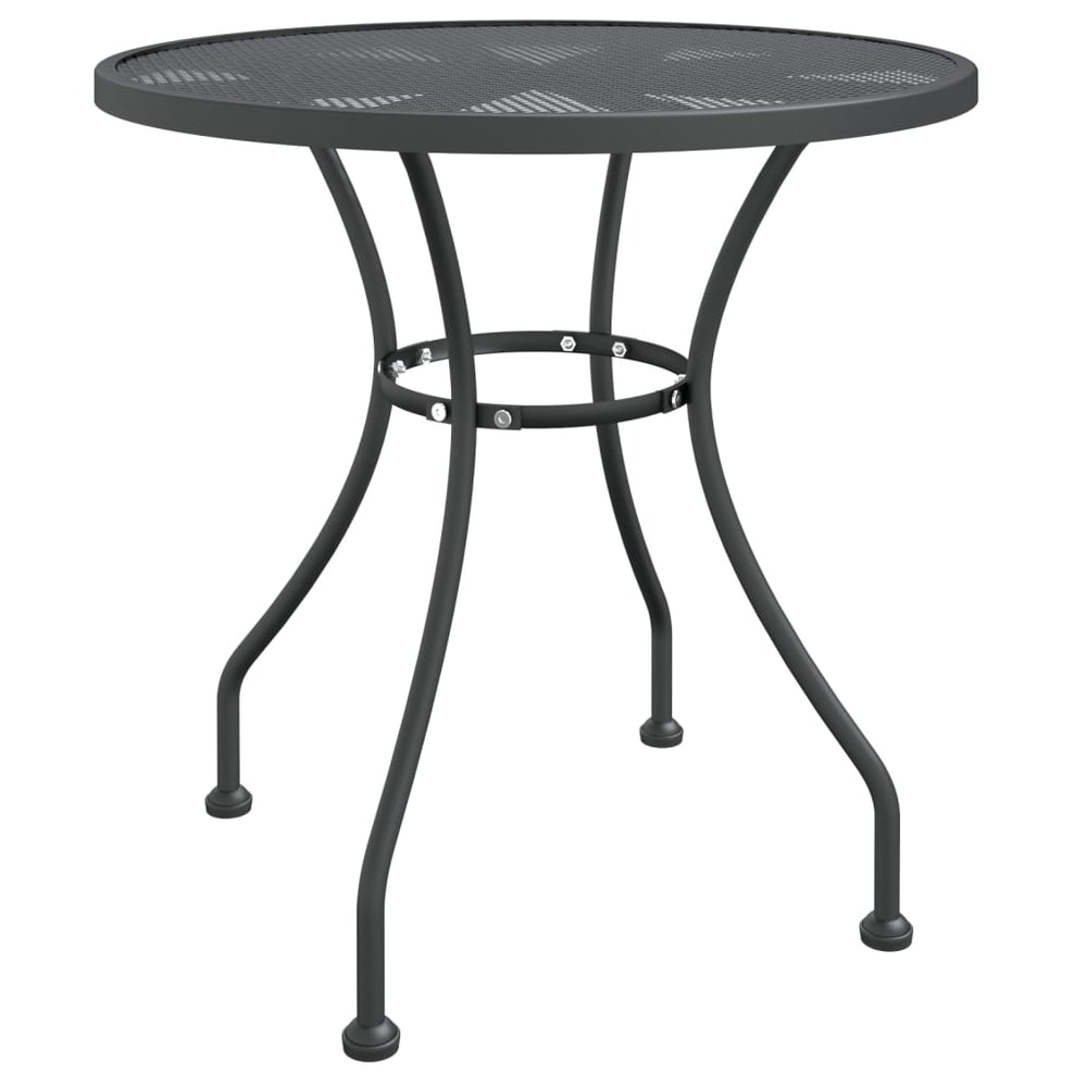 Tuintafel Ø80x72 cm metaalgaas antracietkleurig MeubelReus