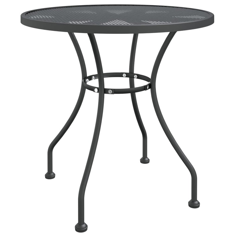 Tuintafel Ø80x72 cm metaalgaas antracietkleurig MeubelReus