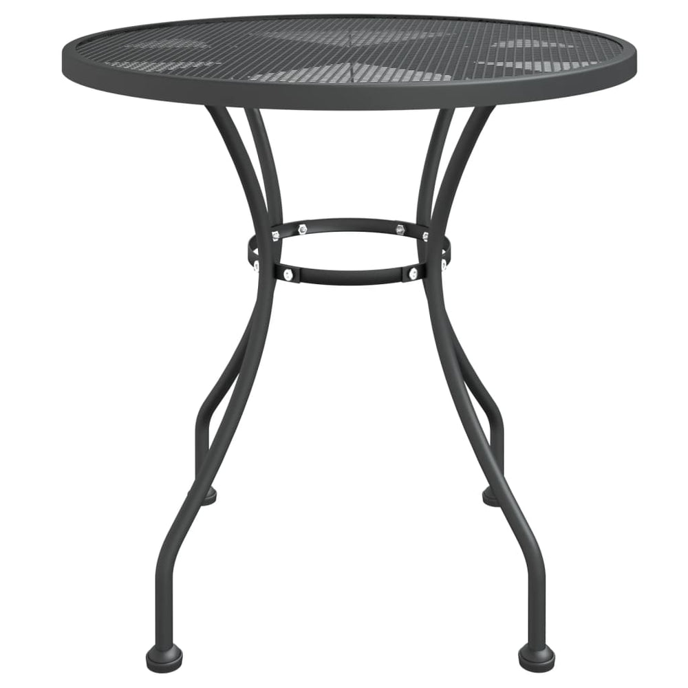Tuintafel Ø80x72 cm metaalgaas antracietkleurig MeubelReus
