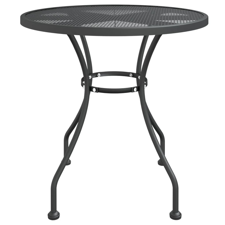 Tuintafel Ø80x72 cm metaalgaas antracietkleurig MeubelReus