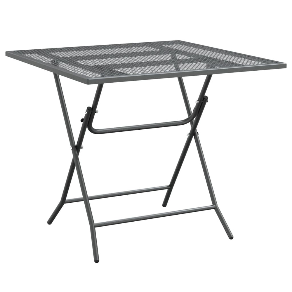 Tuintafel 80x80x72 cm metaalgaas antracietkleurig MeubelReus