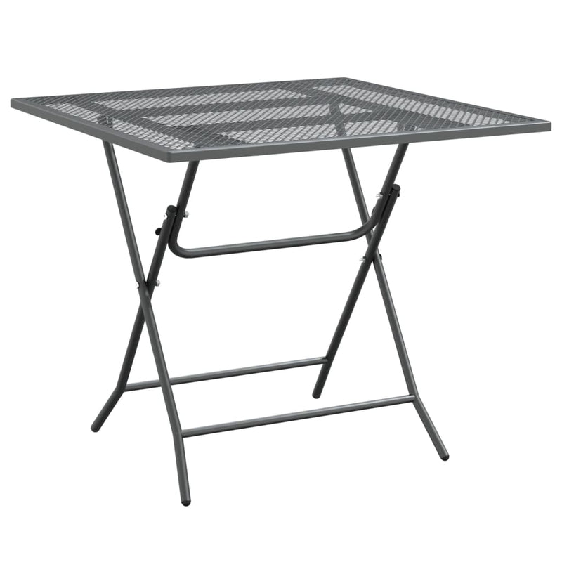 Tuintafel 80x80x72 cm metaalgaas antracietkleurig MeubelReus