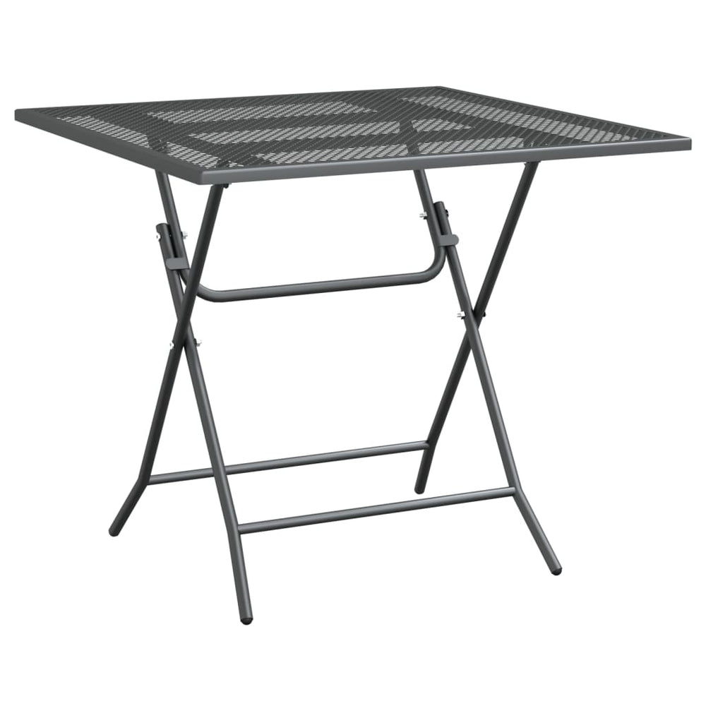 Tuintafel 80x80x72 cm metaalgaas antracietkleurig MeubelReus