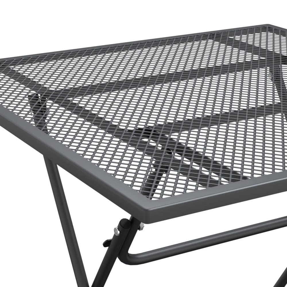 Tuintafel 80x80x72 cm metaalgaas antracietkleurig MeubelReus