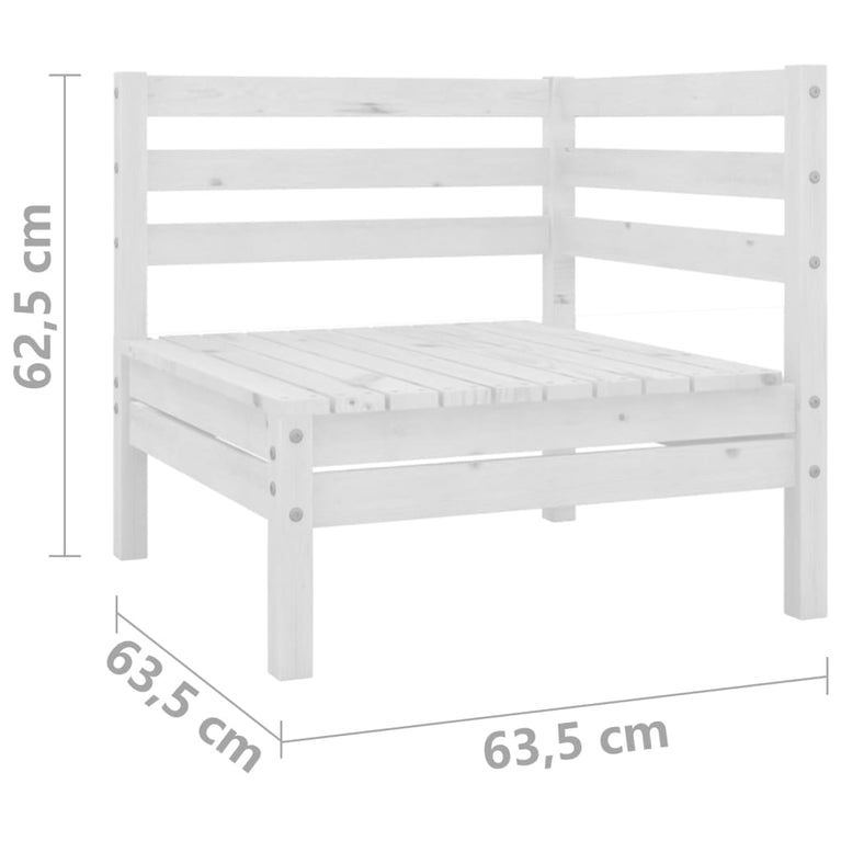 Tuinbank 2-zits massief grenenhout wit MeubelReus