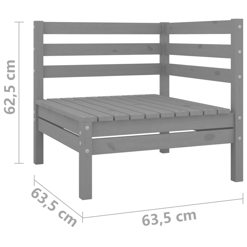 Tuinbank 2-zits massief grenenhout grijs MeubelReus