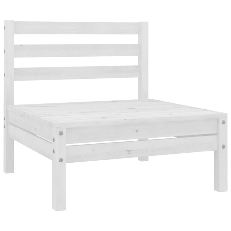 3-delige Loungeset massief grenenhout wit