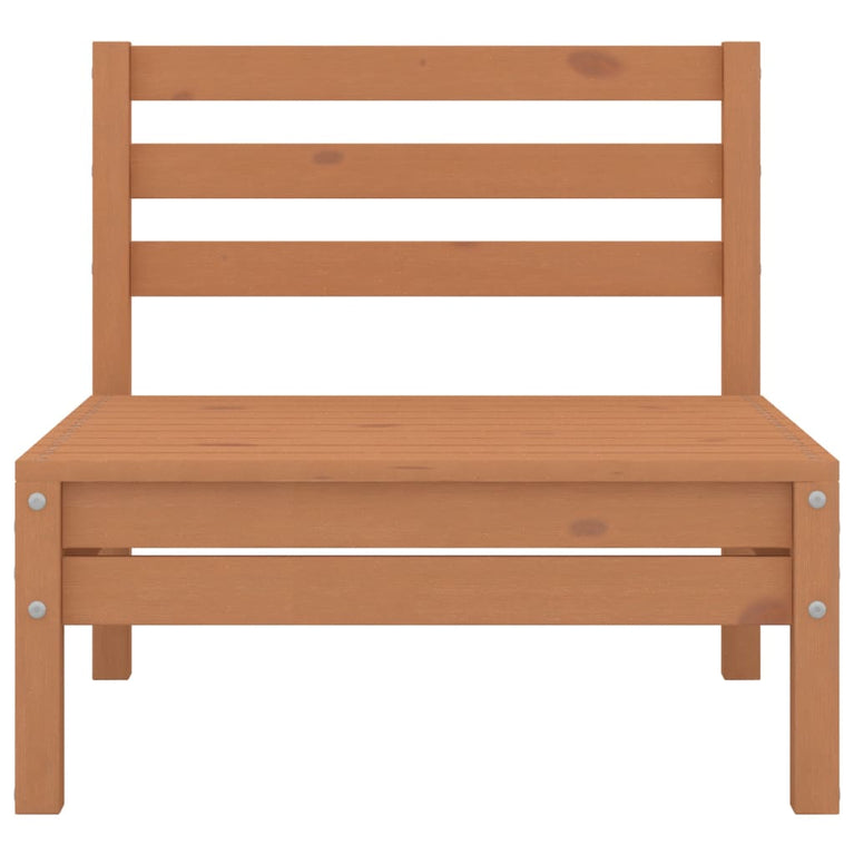 3-delige Loungeset massief grenenhout honingbruin