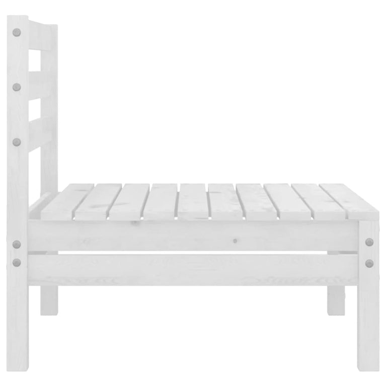 3-delige Loungeset massief grenenhout wit MeubelReus
