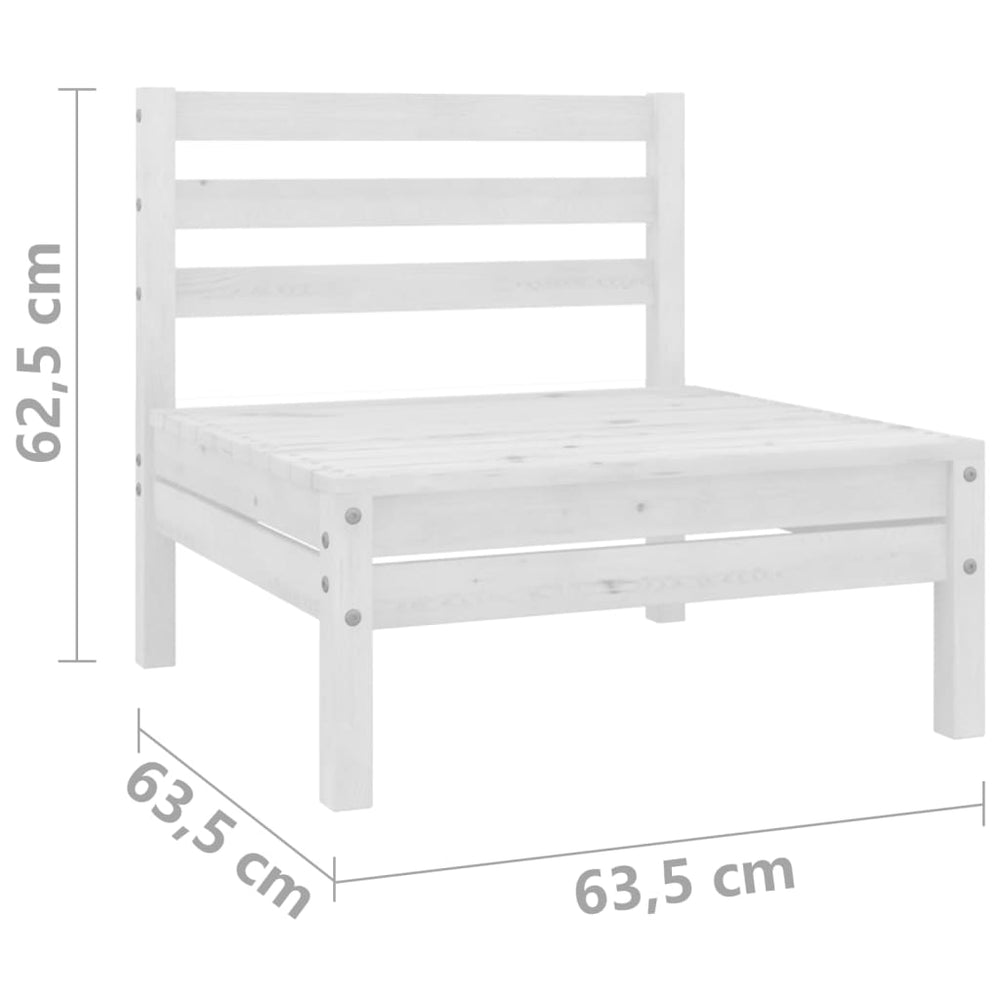3-delige Loungeset massief grenenhout wit MeubelReus