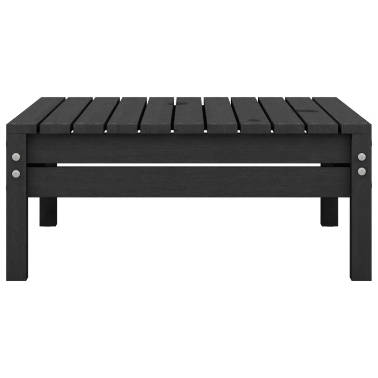 6-delige Loungeset massief grenenhout zwart