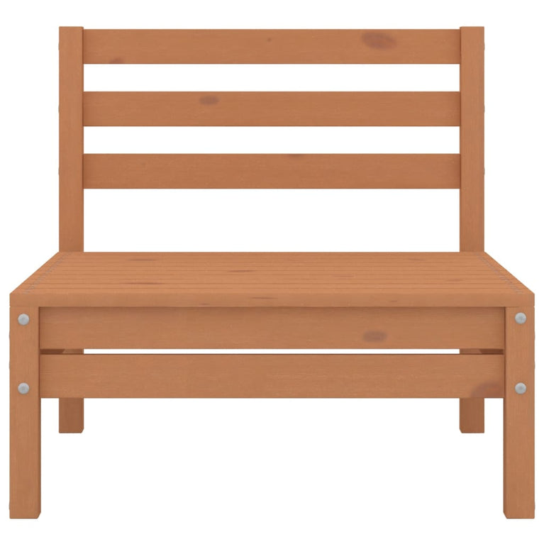 6-delige Loungeset massief grenenhout honingbruin