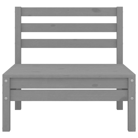 9-delige Loungeset massief grenenhout grijs MeubelReus