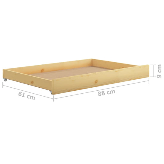 Slaapbank met lades massief grenenhout 90x200 cm MeubelReus