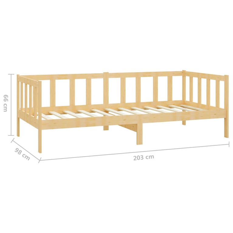 Slaapbank met lades massief grenenhout 90x200 cm MeubelReus