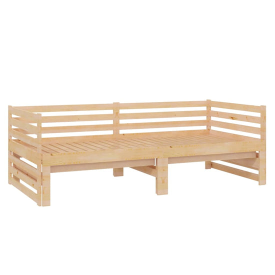 Slaapbank uitschuifbaar massief grenenhout 2x(90x200) cm MeubelReus