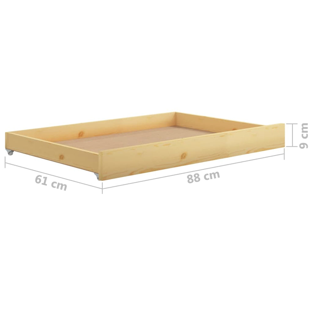 Slaapbank uitschuifbaar massief grenenhout 2x(90x200) cm MeubelReus